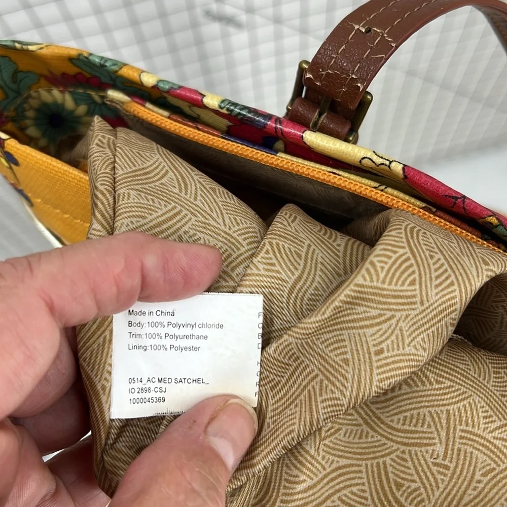 Sakroots, coded, canvas floral, print shoulder bag